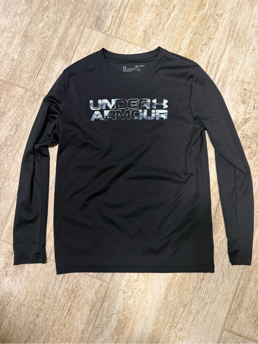 Under Armour Black Long-Sleeve Logo Performance Shirt